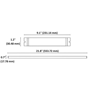 2x2 ft LED Magnetic Retrofit Kit - 2FT LED Troffer Retrofit Kit - 25W - 2800 Lumens - 0-10V Dimmable - Fluorescent Replacement LED Light Strip - Quick Easy Install